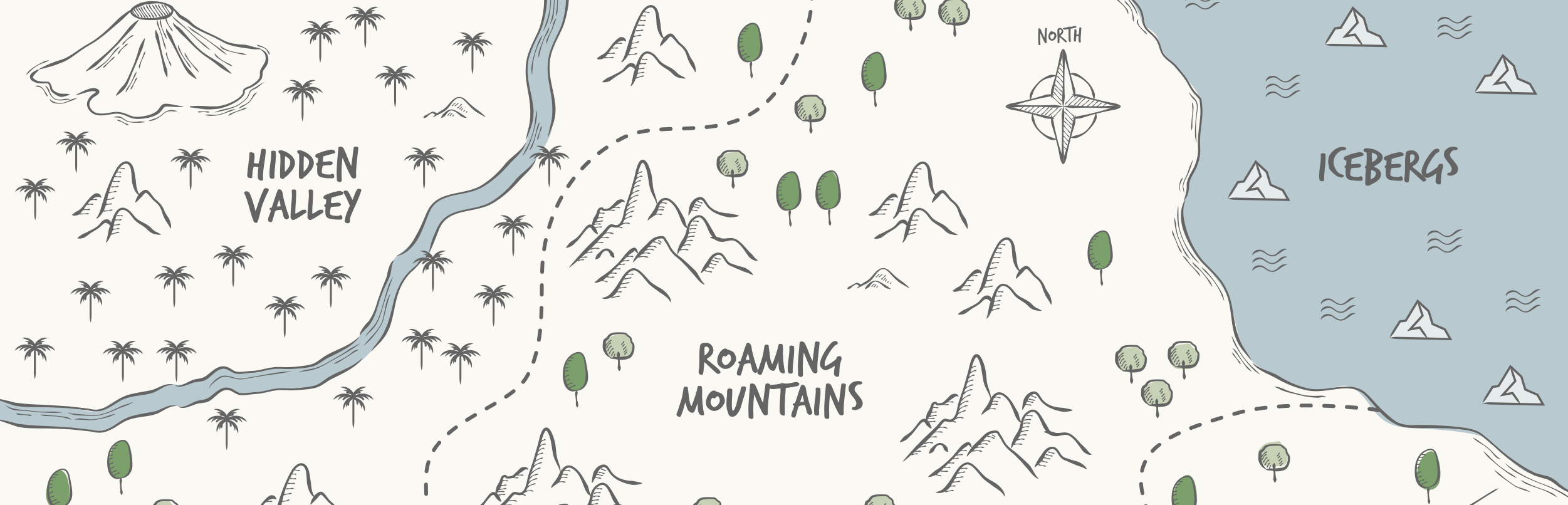drawn map of world where toys live