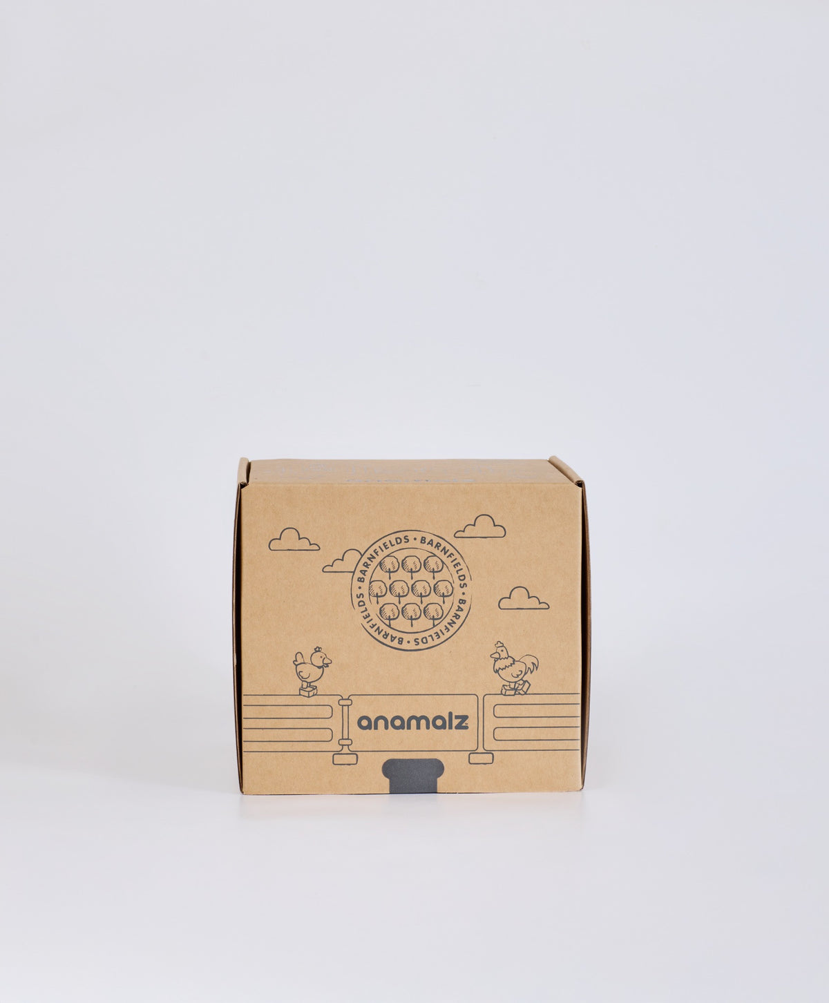 Chook Mahal gift box with Barnfields emblem and illustrated chickens