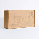 Barnyard Bungalow packaging, three-quarter view
