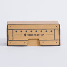 Barnfields shared gift box showing the this way up panel and opening tab