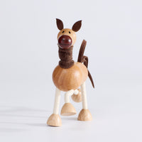 Front view of Anamalz Natural Wooden Horse Toy – eco-friendly educational toy for toddlers
