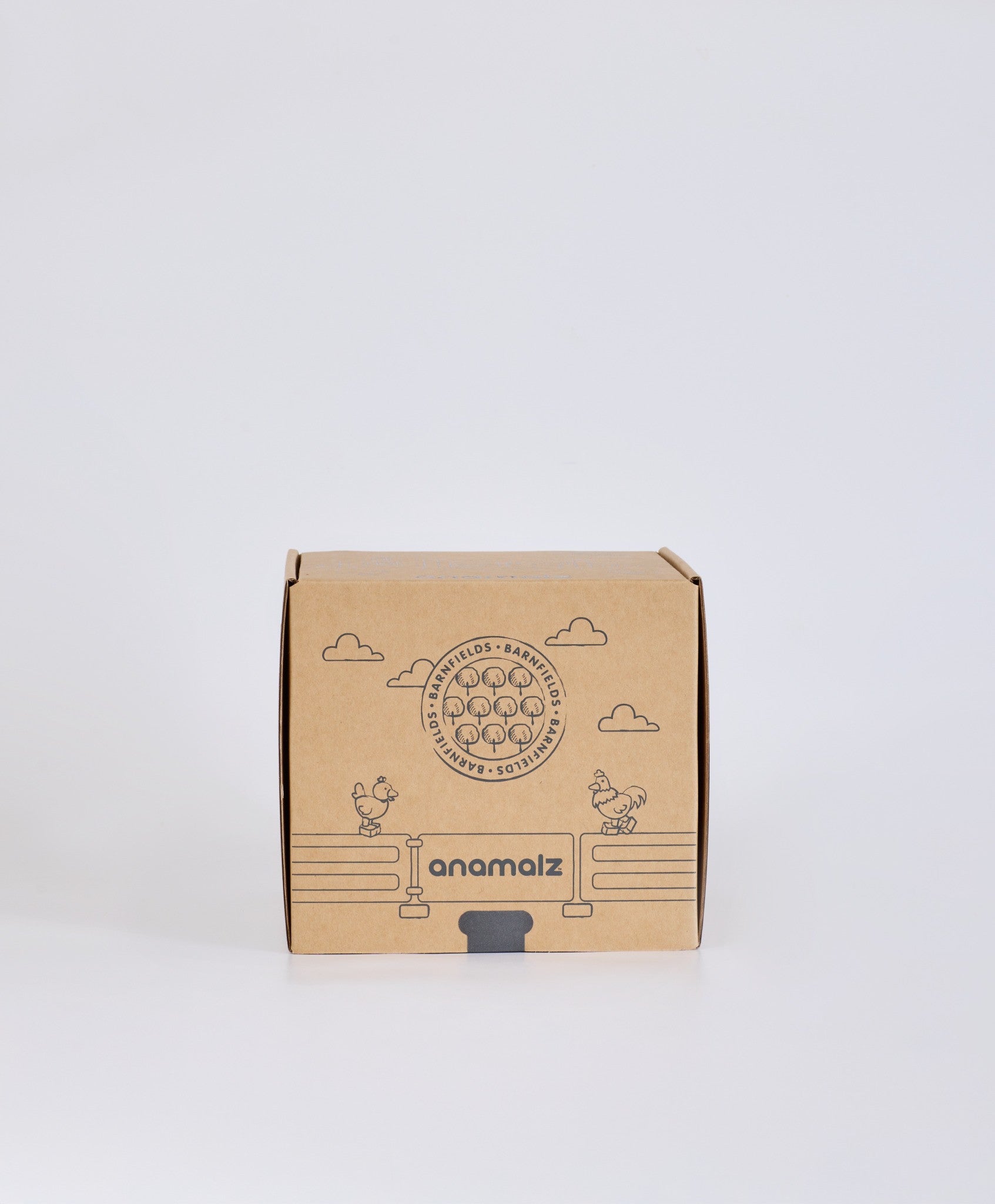 Chook Mahal gift box with Barnfields emblem and illustrated chickens