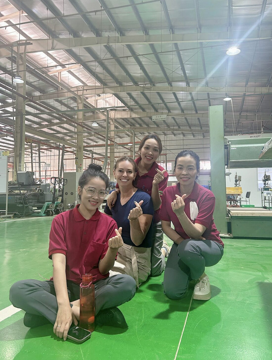 On the factory floor.